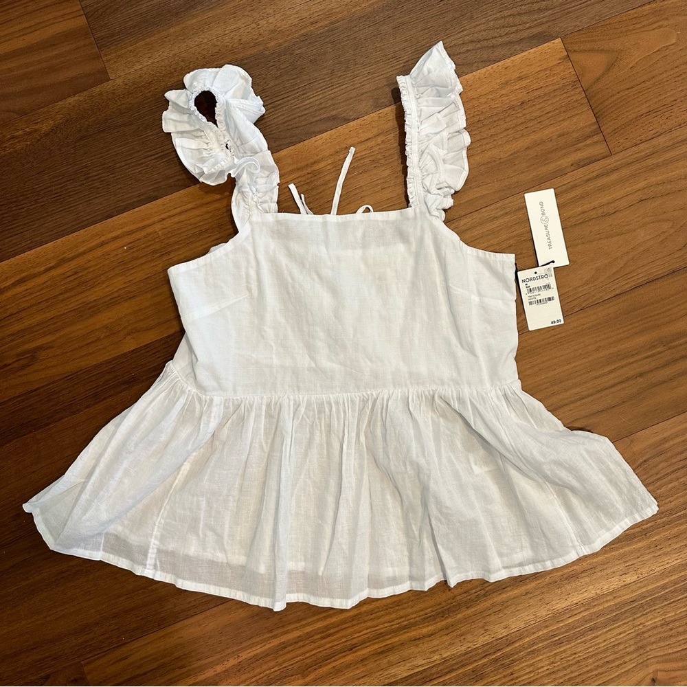 NWT white strapless top